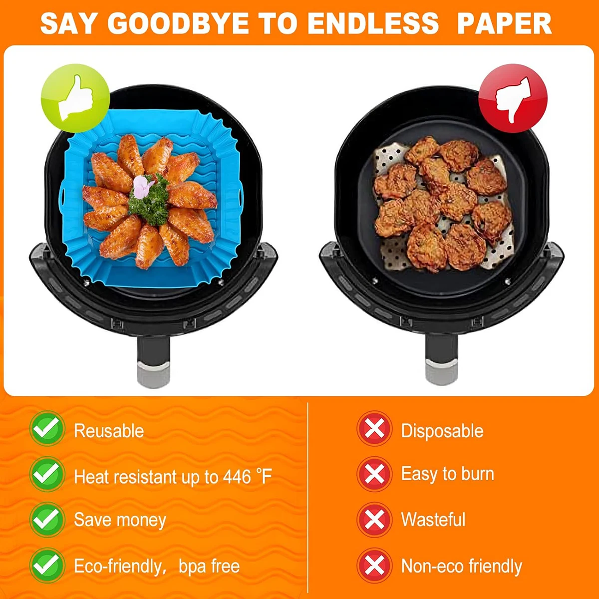 Hava Fritözü Silikon Kaplamala - Air Fryer Silicone Pot Liner incelemesi ve fiyatı